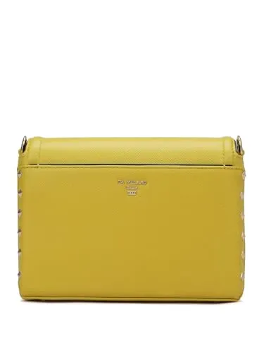 Da Milano Genuine Leather Yellow Sling Bag (01604) (Small)