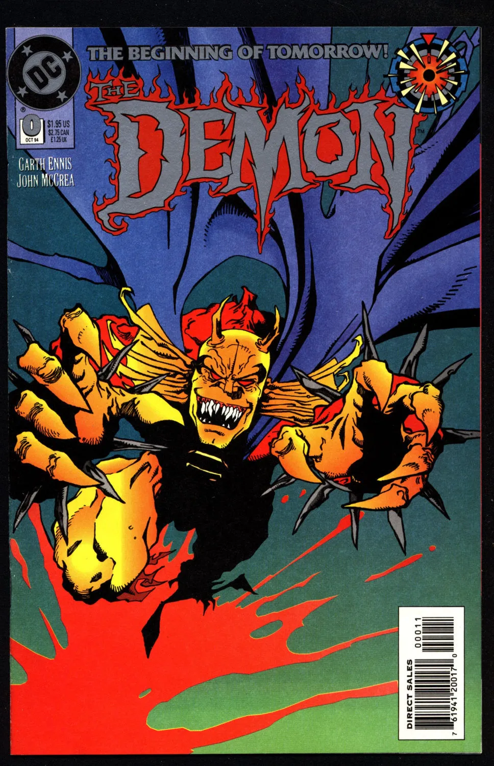 DC Comics THE DEMON #0 Garth Ennis John McCrea Horror Supernatural SuperHero Comic-Book