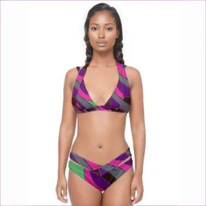 Eccentric Wear Double Strap Halter Bikini Set