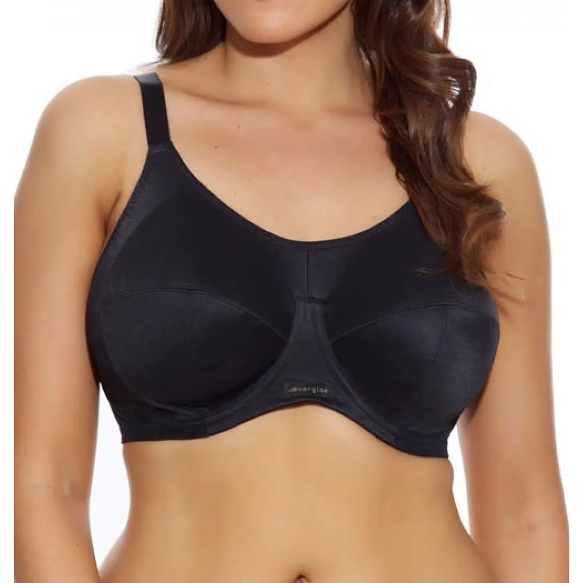 Elomi Energise Sports Bra With Underwire, Black | Elomi Sports Bras | Black Elomi Sports Bras