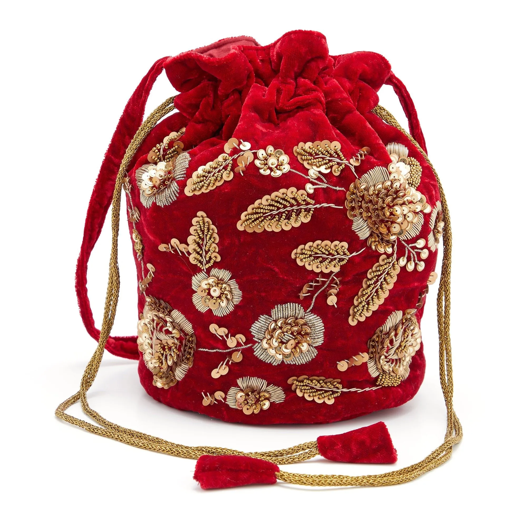 Embroidered Velvet Bag