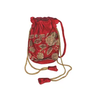 Embroidered Velvet Bag