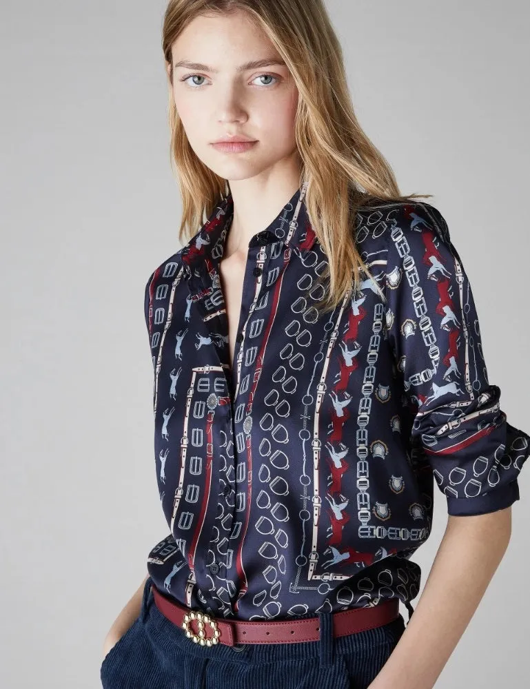 Emme Ardea Shirt Navy Print