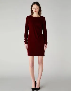 Emme Ciuffo Velvet Dress Burgundy