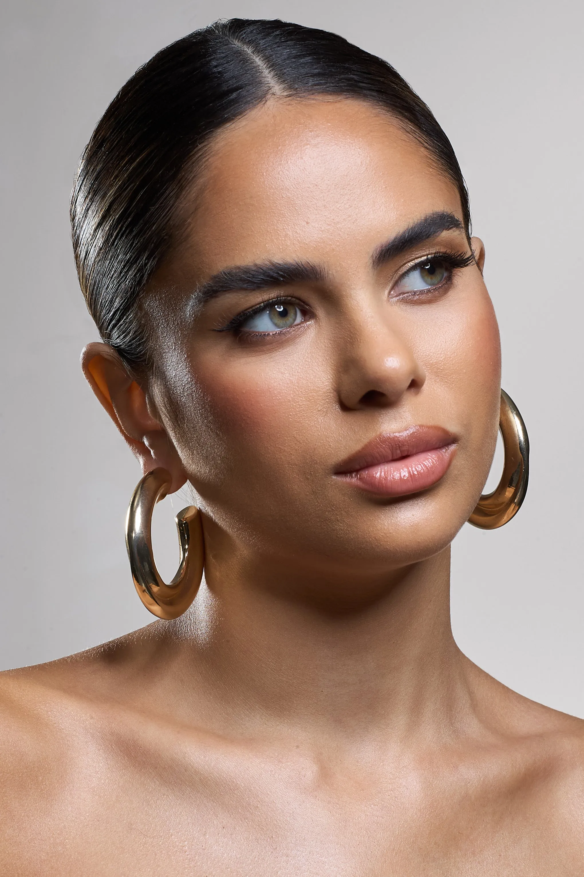 Ennis | Gold Chunky Hoop Earrings