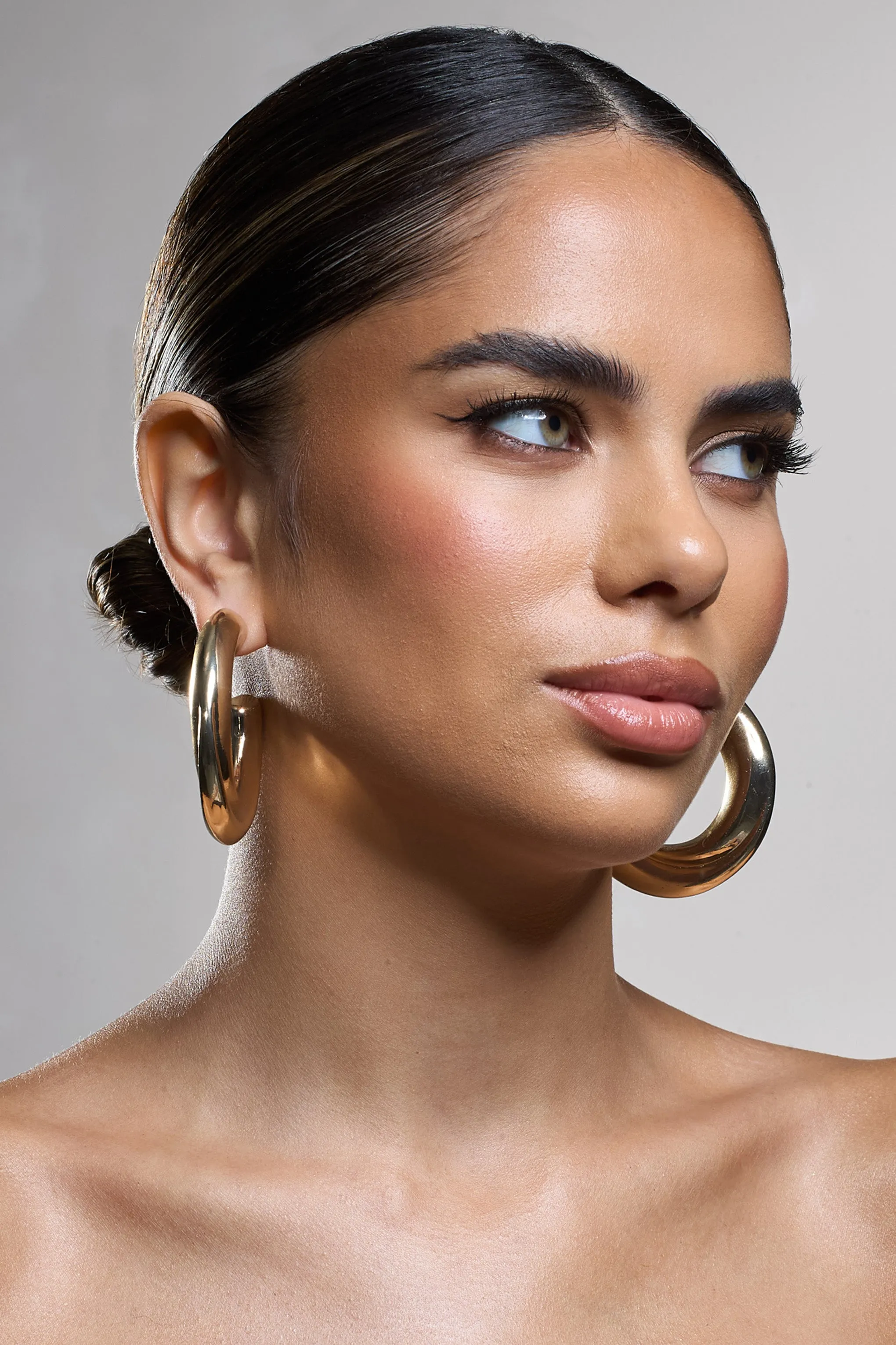 Ennis | Gold Chunky Hoop Earrings