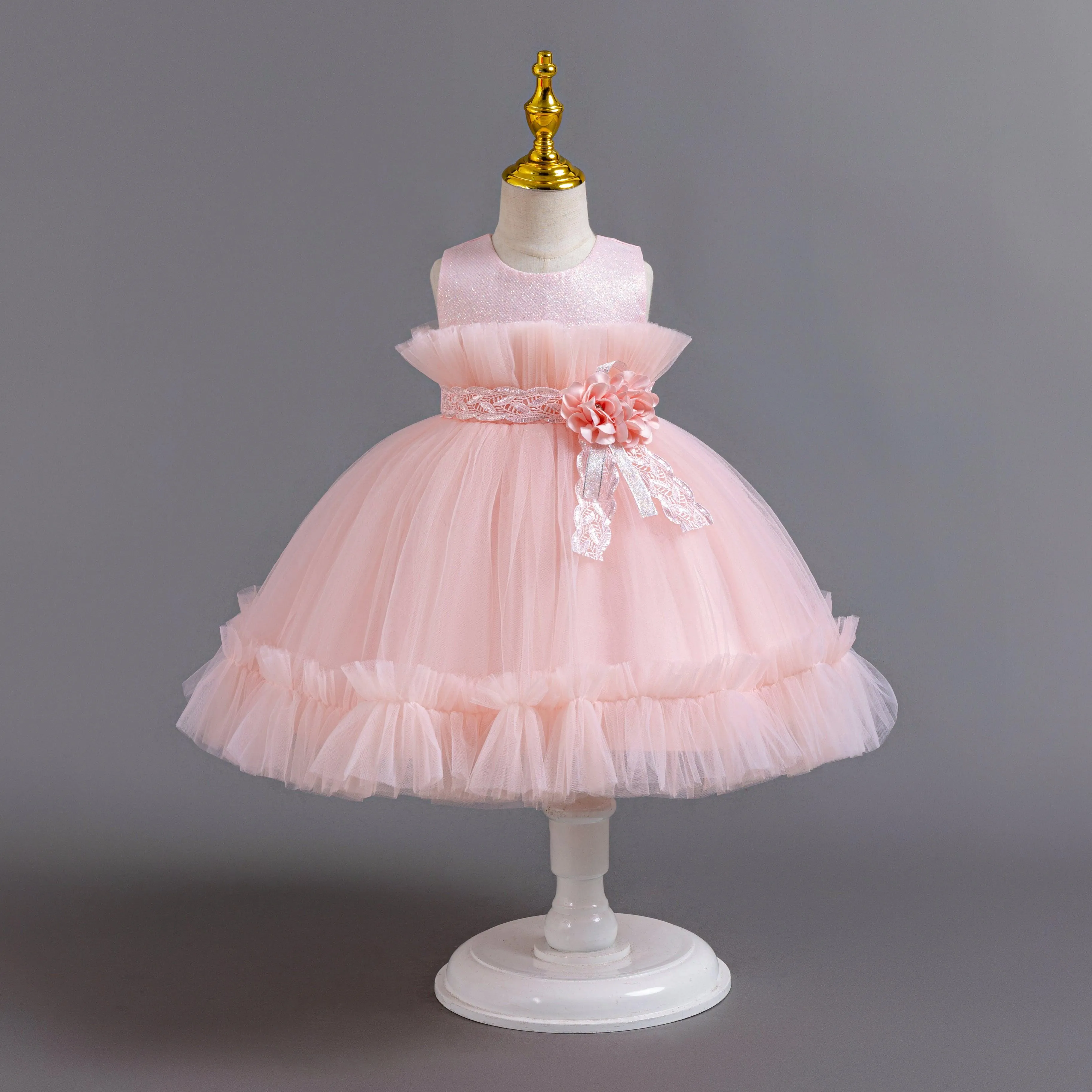 Exquisite Floral Children's Gown