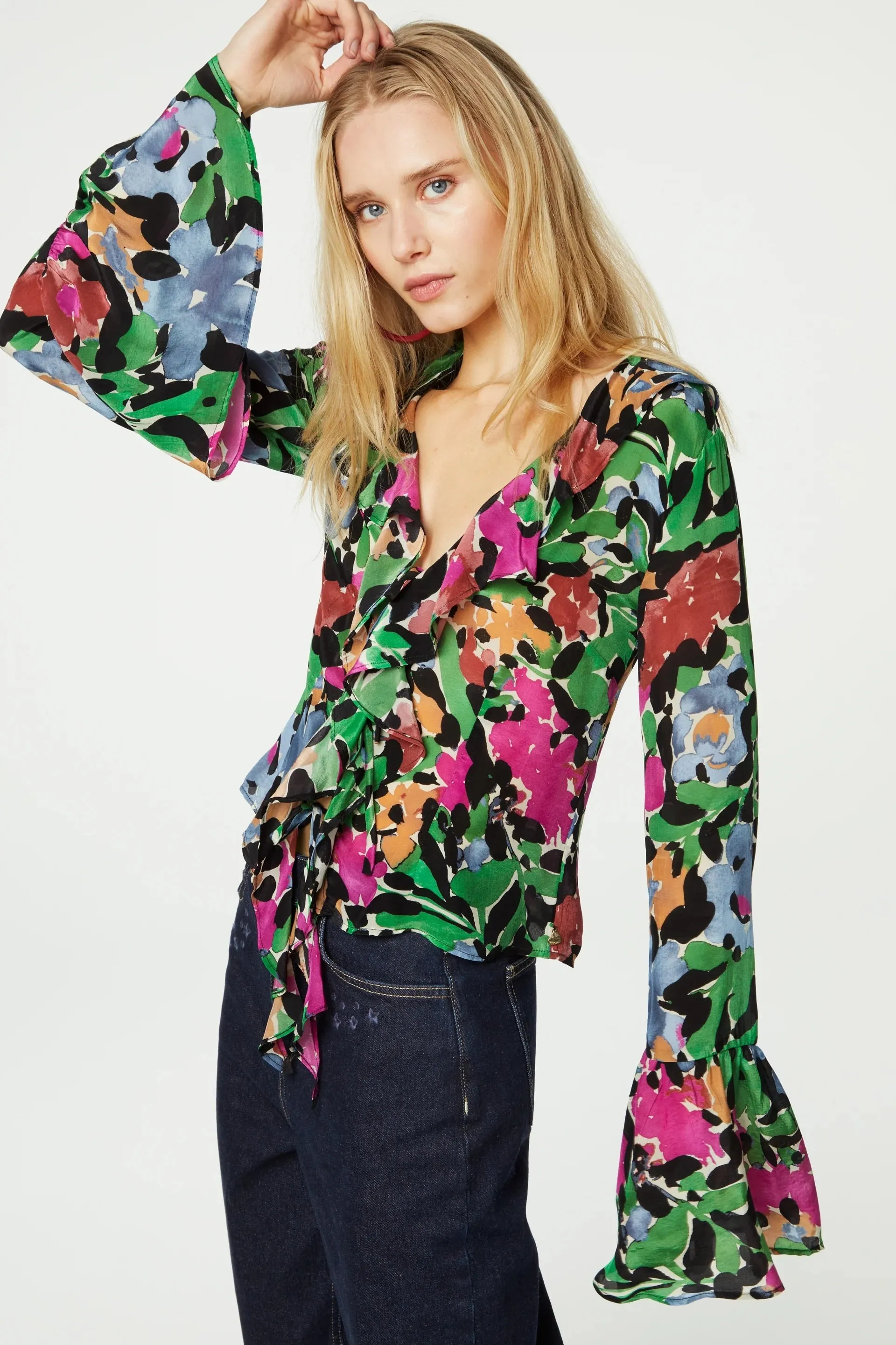 Fabienne Chapot Britney Blouse Casa Azul Floral Print