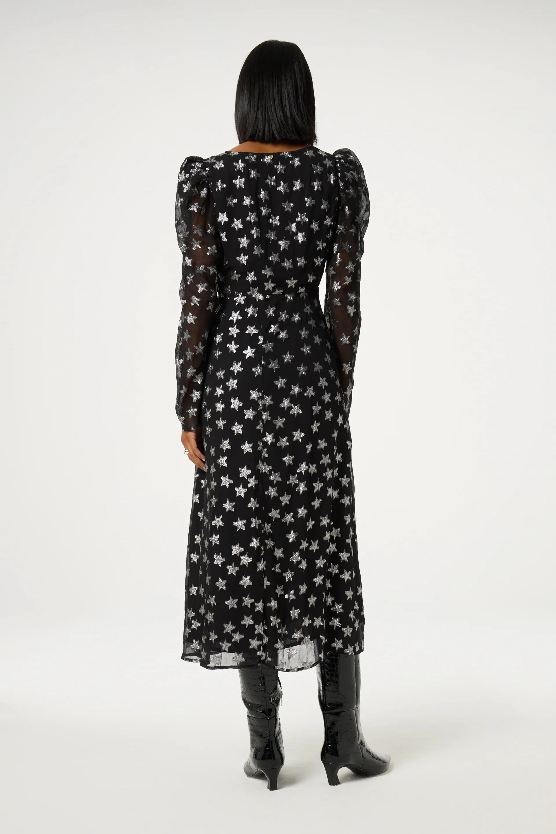 Fabienne Chapot Vera Dress Star Lurex Jacquard Print