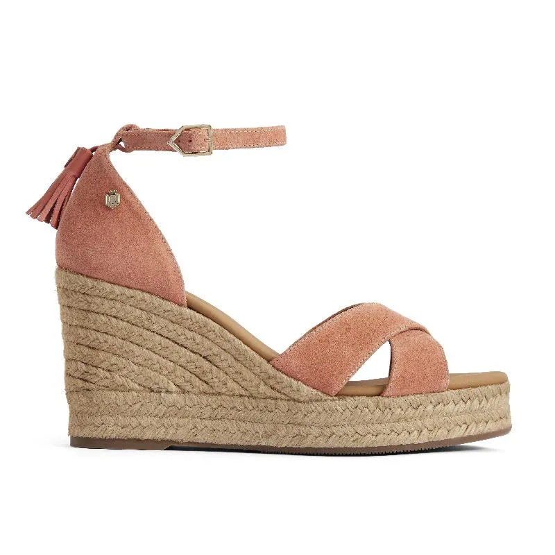 Fairfax & Favor Valencia Ladies Wedge Sandal - Melon