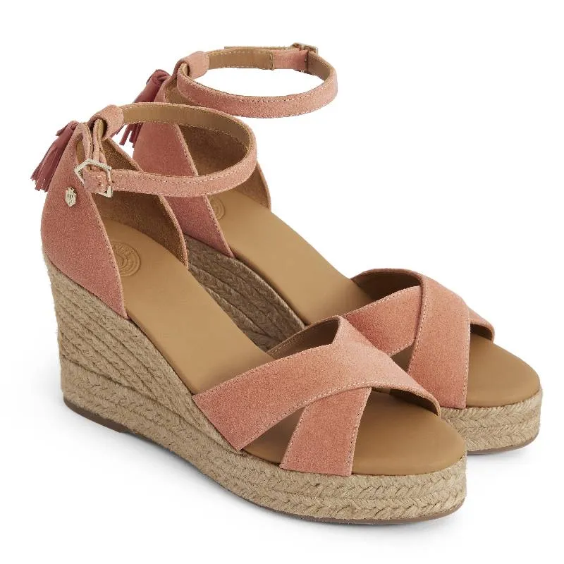 Fairfax & Favor Valencia Ladies Wedge Sandal - Melon