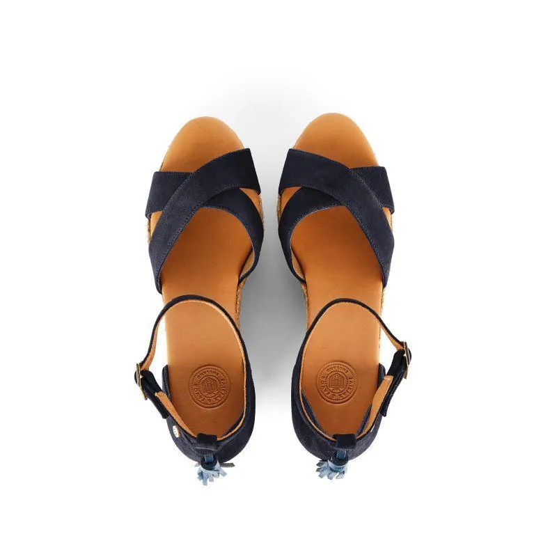 Fairfax & Favor Valencia Ladies Wedge Sandal - Navy