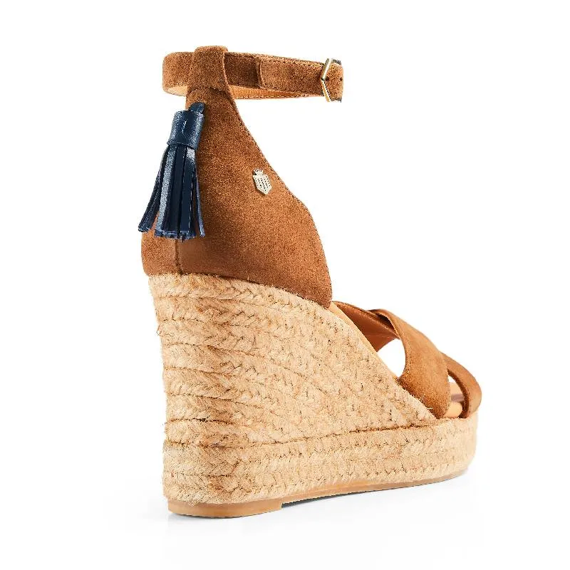 Fairfax & Favor Valencia Ladies Wedge Sandal - Tan