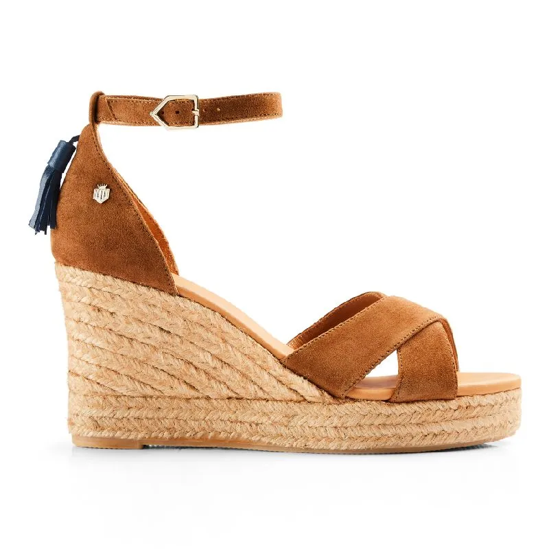 Fairfax & Favor Valencia Ladies Wedge Sandal - Tan