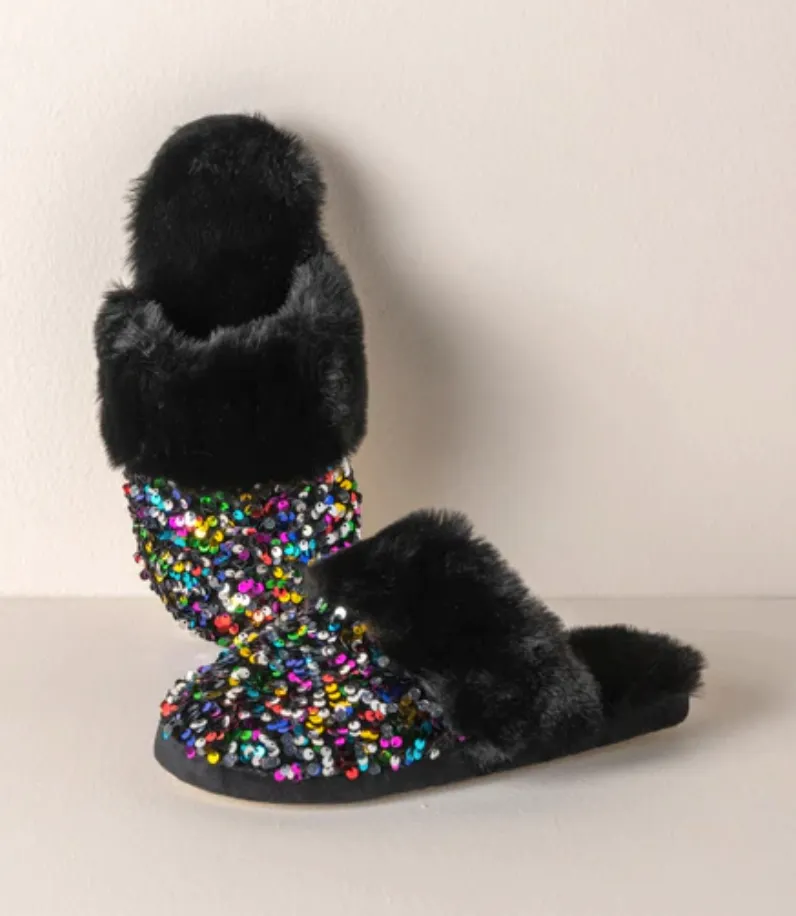 FIESTA SLIPPERS, BLACK