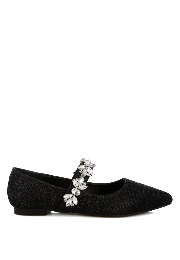 Flavia Diamante Brooch Glitter Ballerinas