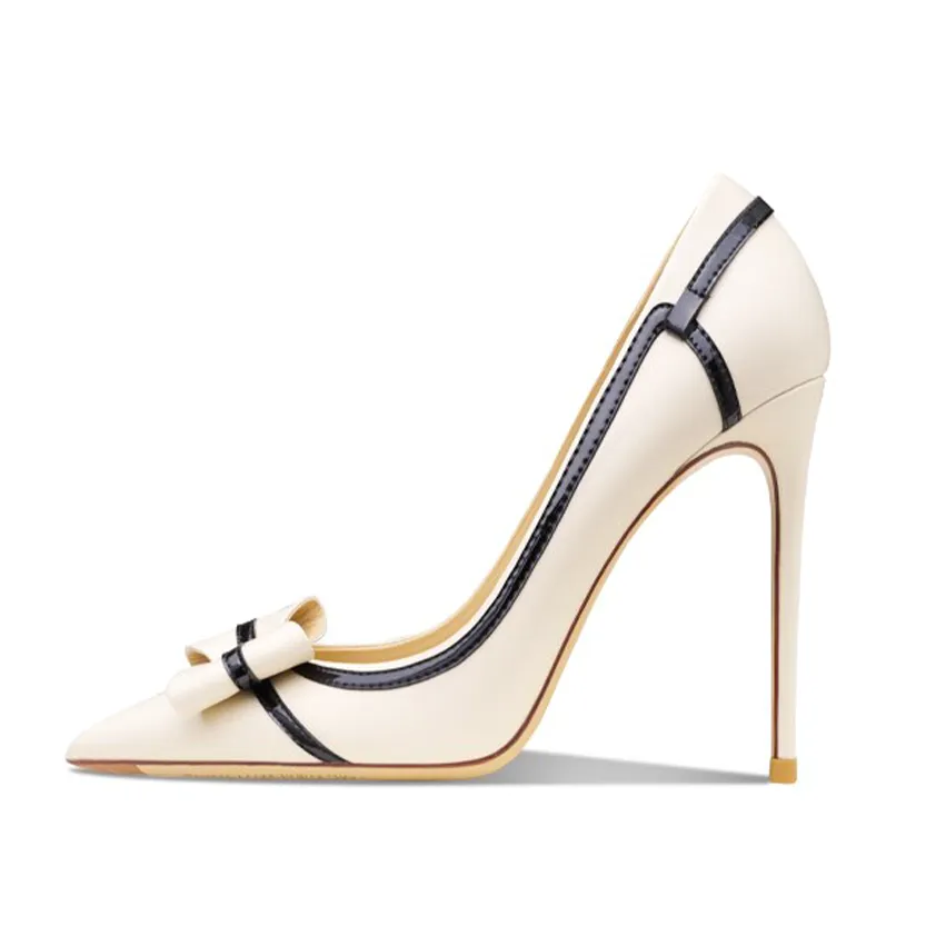 Funki Buys | Shoes | Women's Leather Butterfly-Knot Stilettos