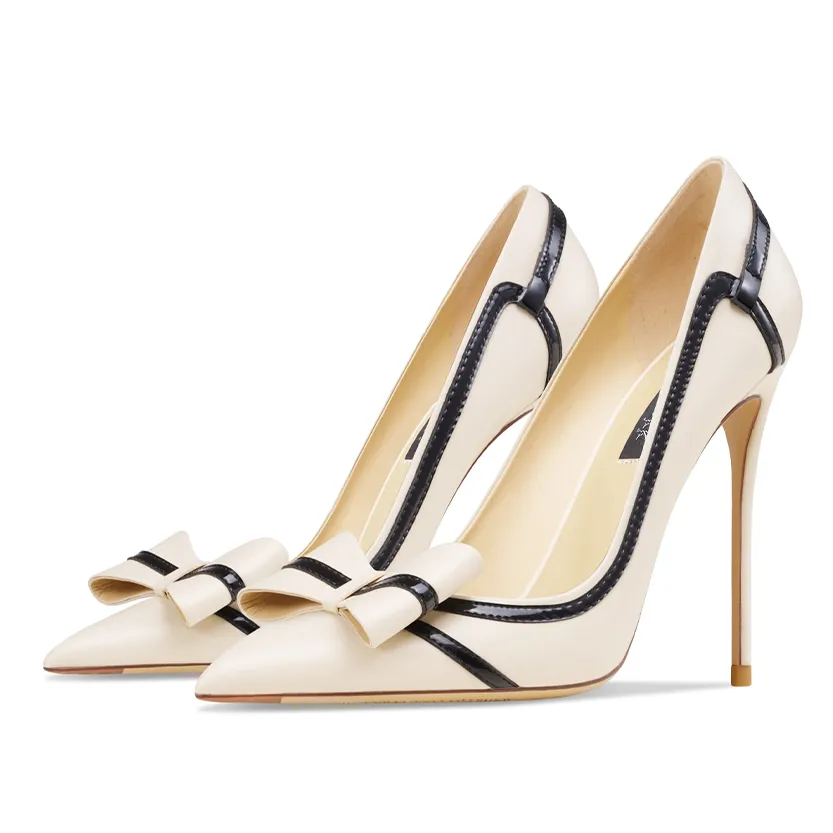 Funki Buys | Shoes | Women's Leather Butterfly-Knot Stilettos