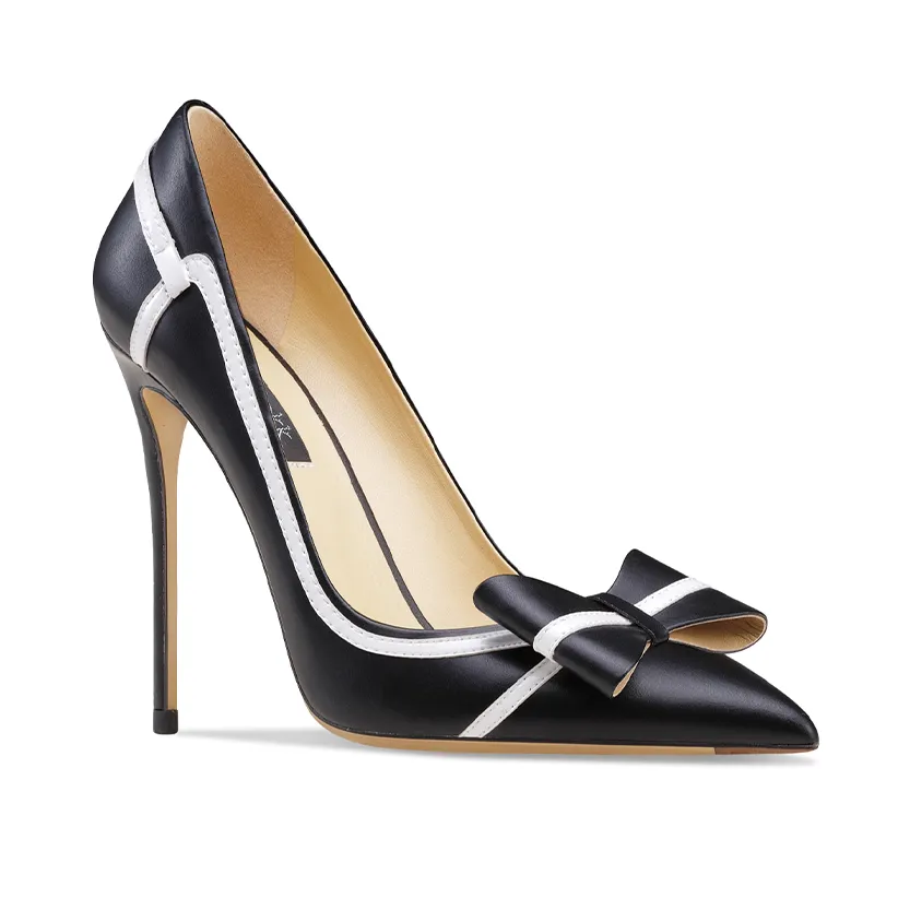 Funki Buys | Shoes | Women's Leather Butterfly-Knot Stilettos