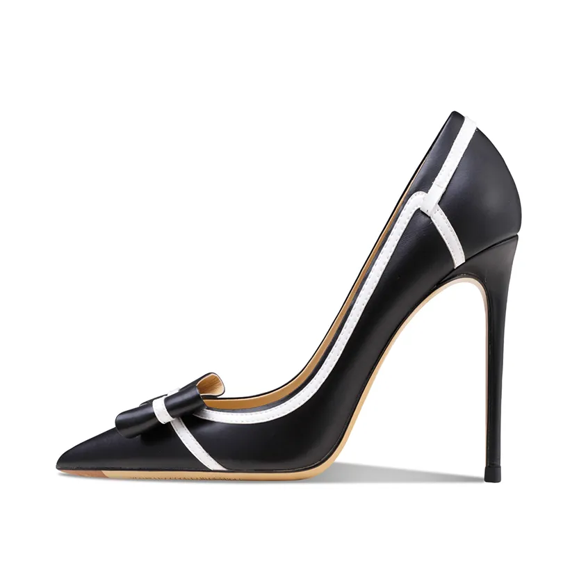 Funki Buys | Shoes | Women's Leather Butterfly-Knot Stilettos