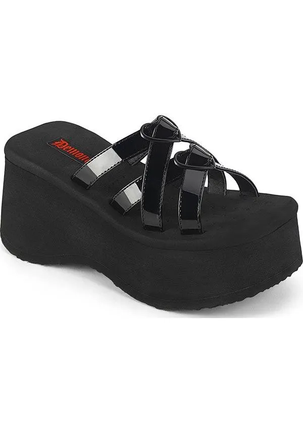 FUNN-15 [Black Patent] | SANDALS [PREORDER]