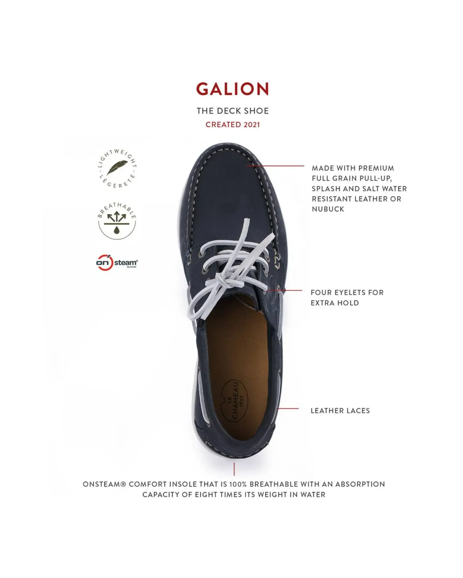 Galion Nubuck Homme Deck Shoe - Tan