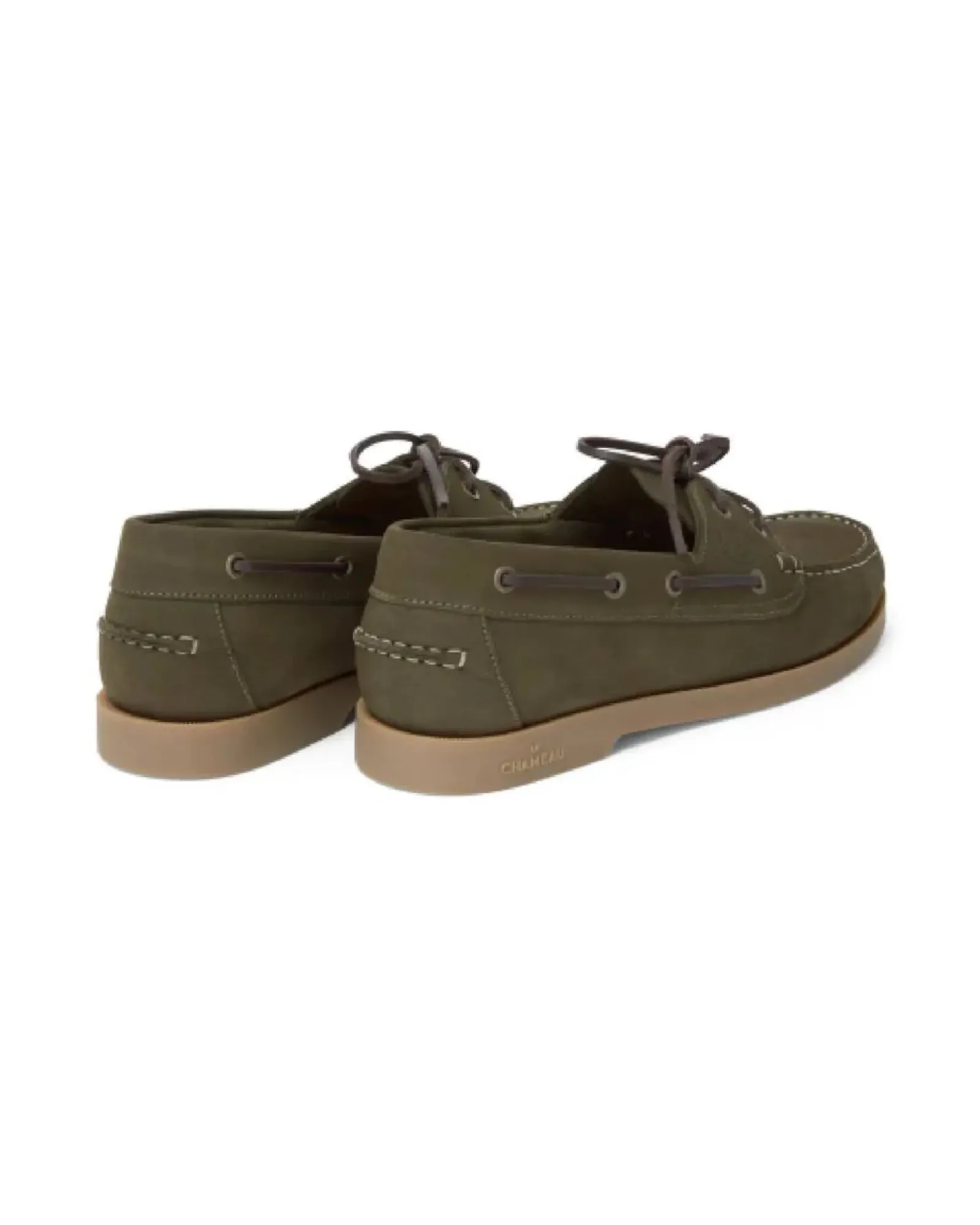 Galion Nubuck Homme Deck Shoe - Vert Chameau