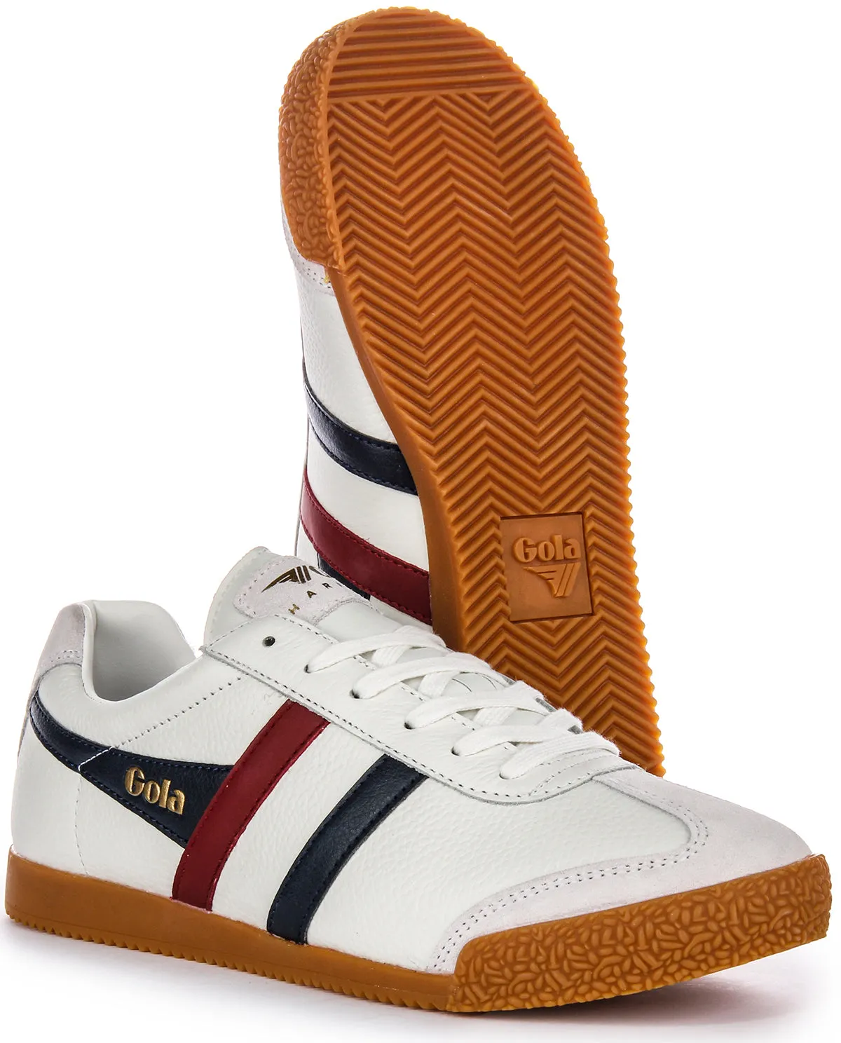 Gola Classics Harrier Leather In White Blu Red For Men