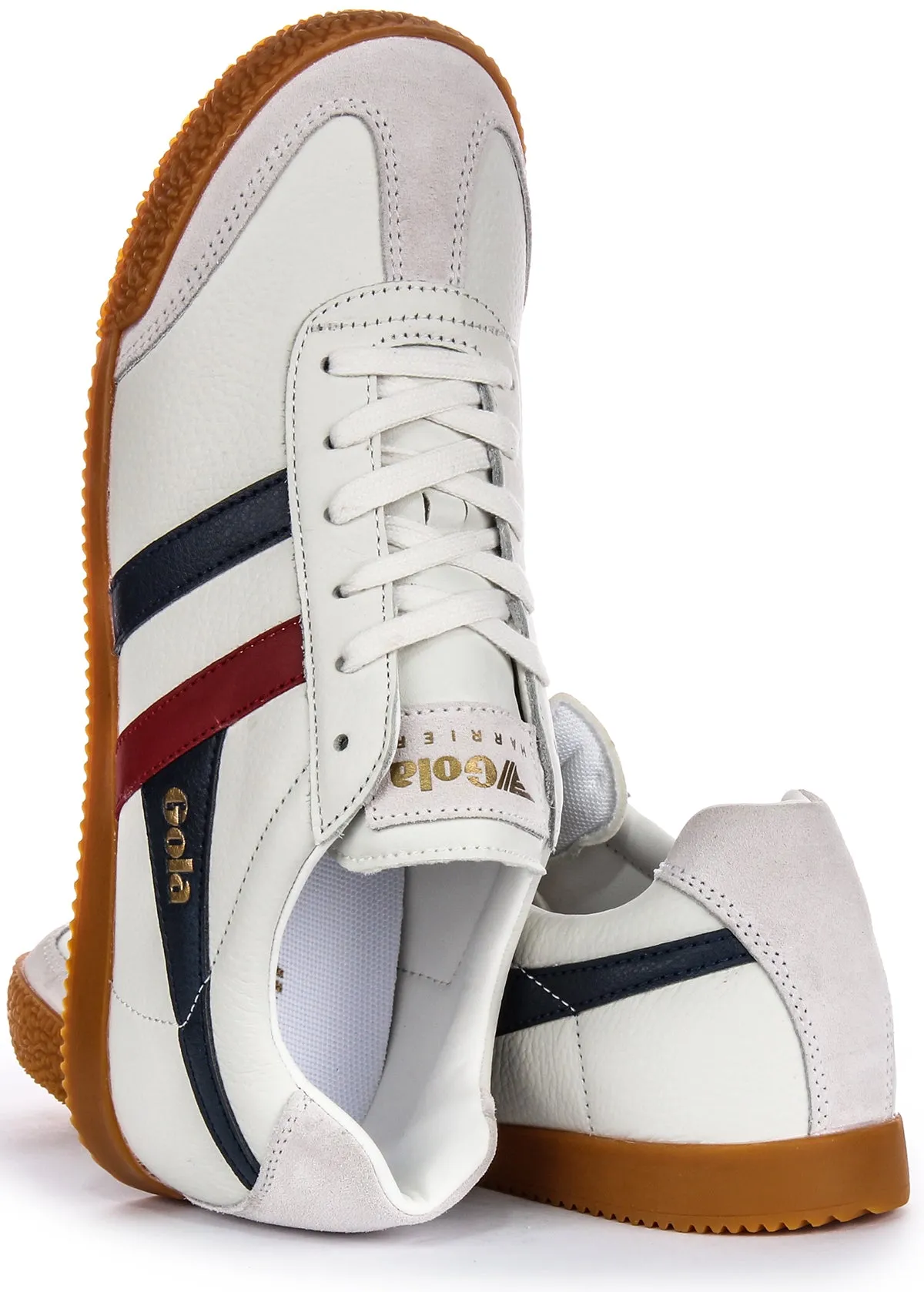 Gola Classics Harrier Leather In White Blu Red For Men