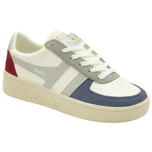 Gola Womens Trainer Grand Slam Quadrant Off White/Moonlight/Silver/Deep Red