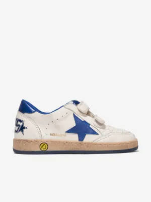 Golden Goose Boys Leather Ballstar Trainers in White