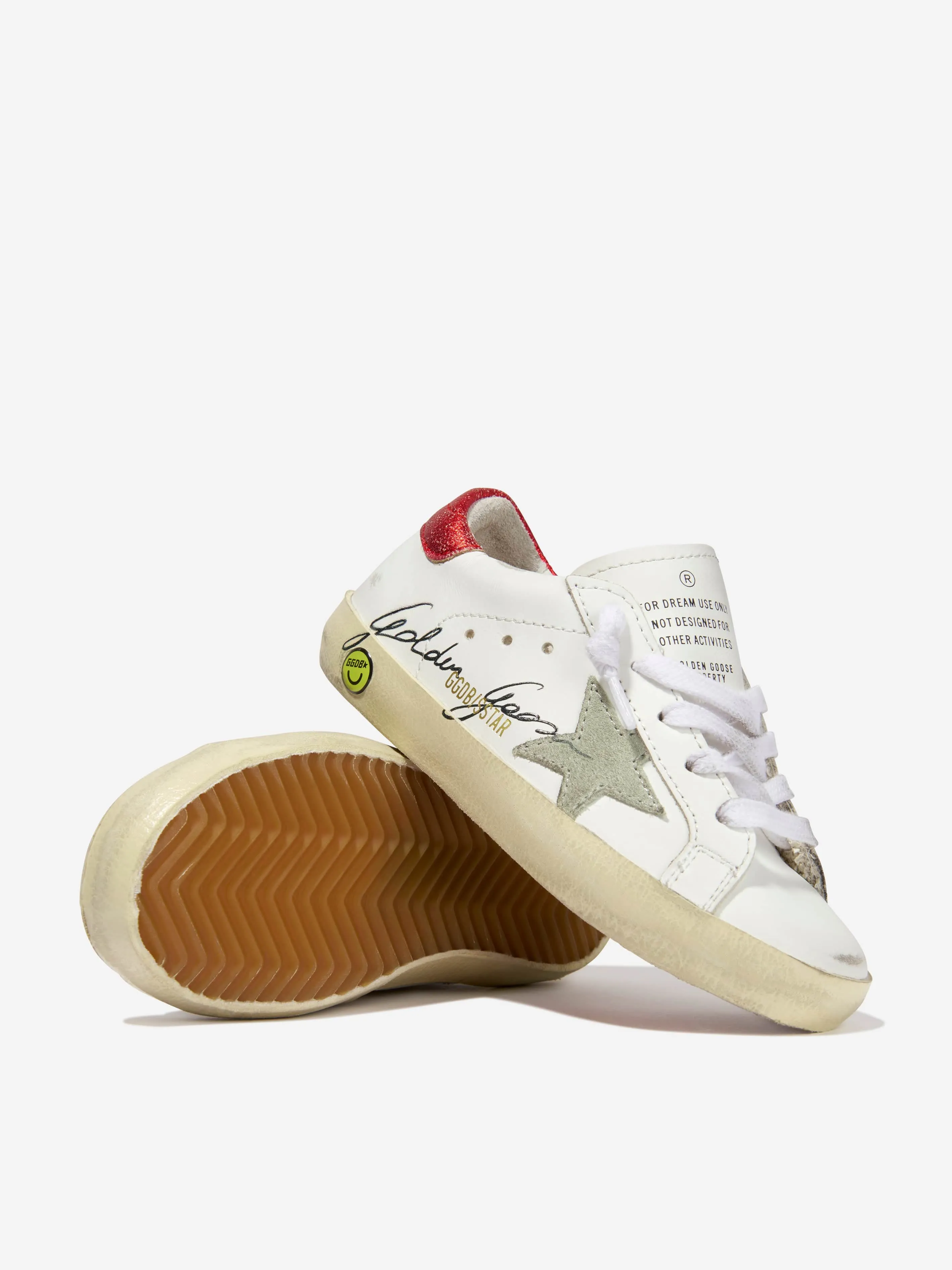 Golden Goose Kids Leather And Suede Superstar Vintage Trainers