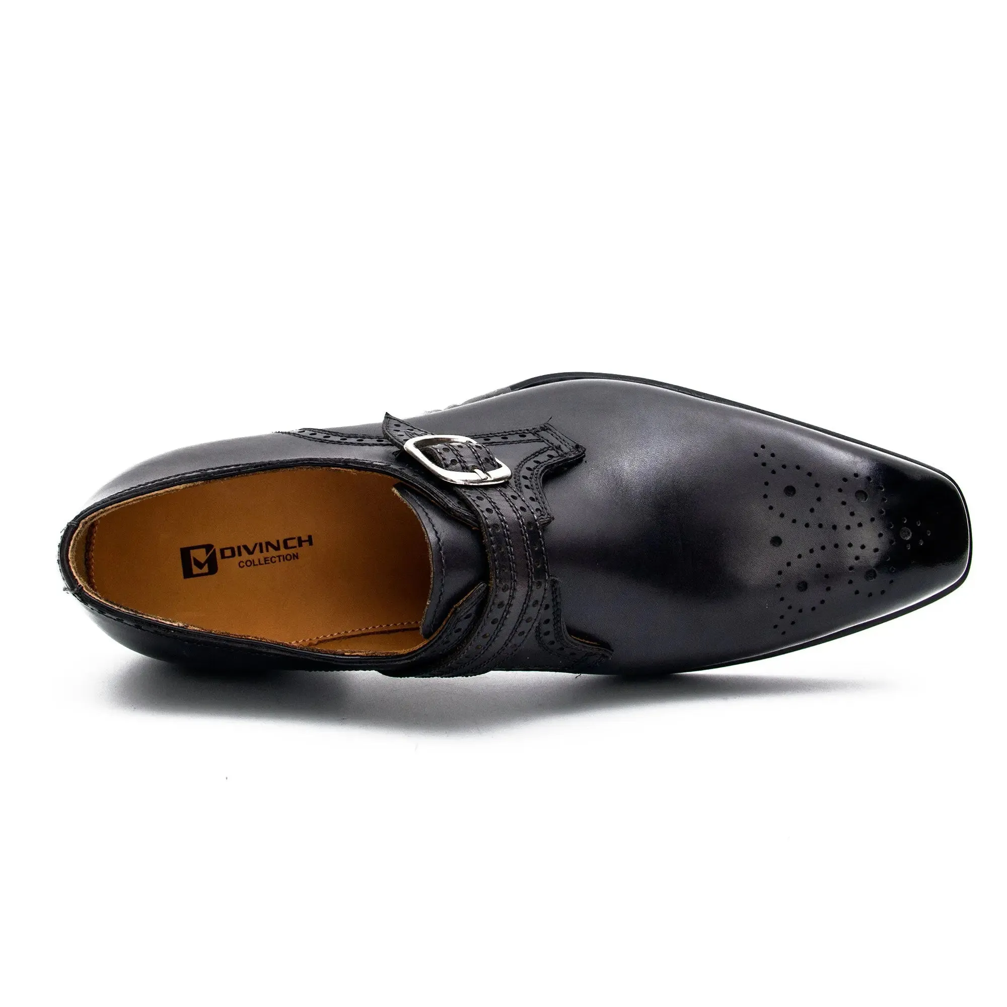 Goodyear Welted Monk Strap Shoes Black