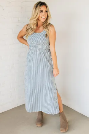 Gretchen Striped Split Back Dress