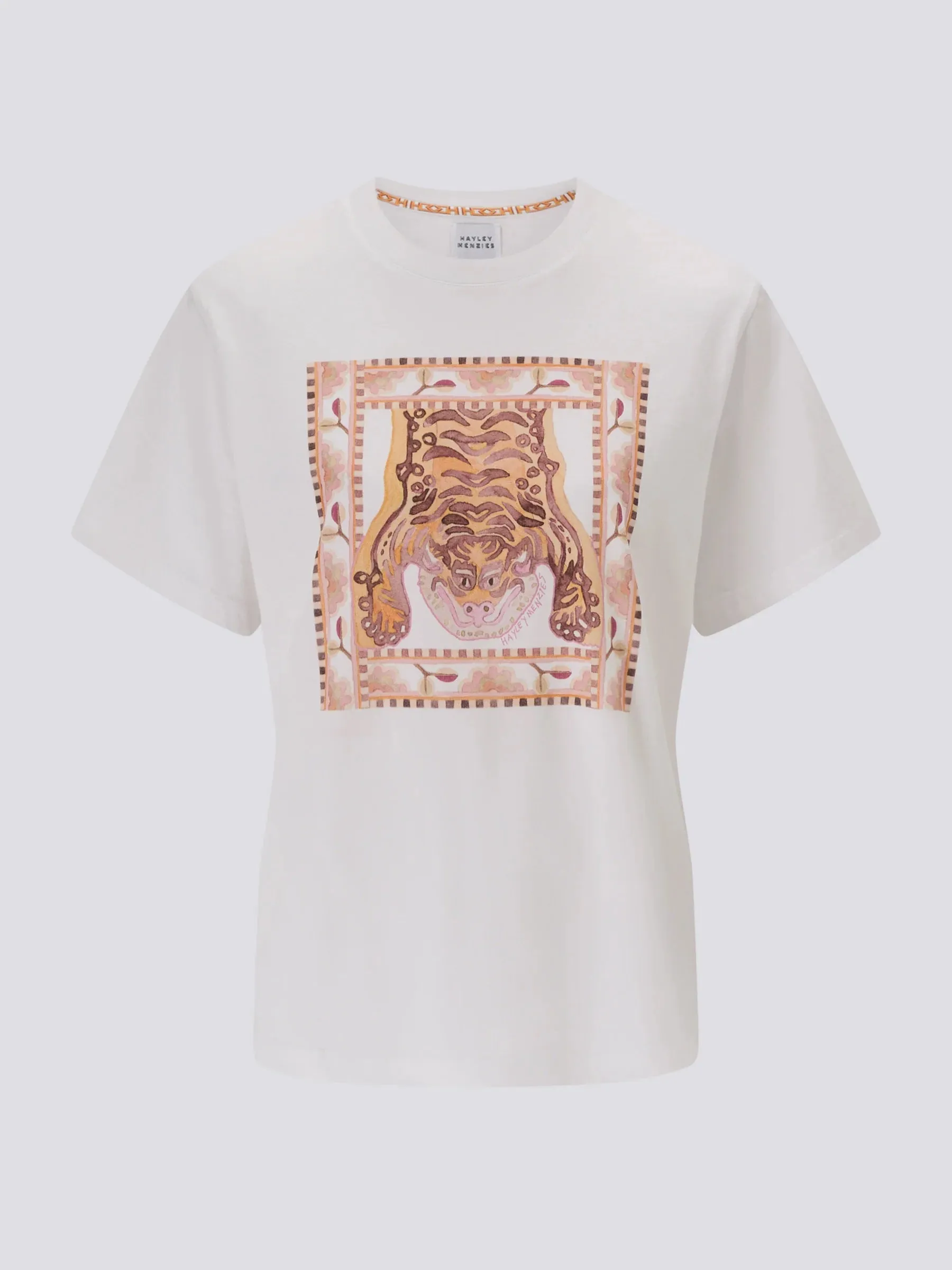 Hayley Menzies Lotus Tiger Printed Tee White