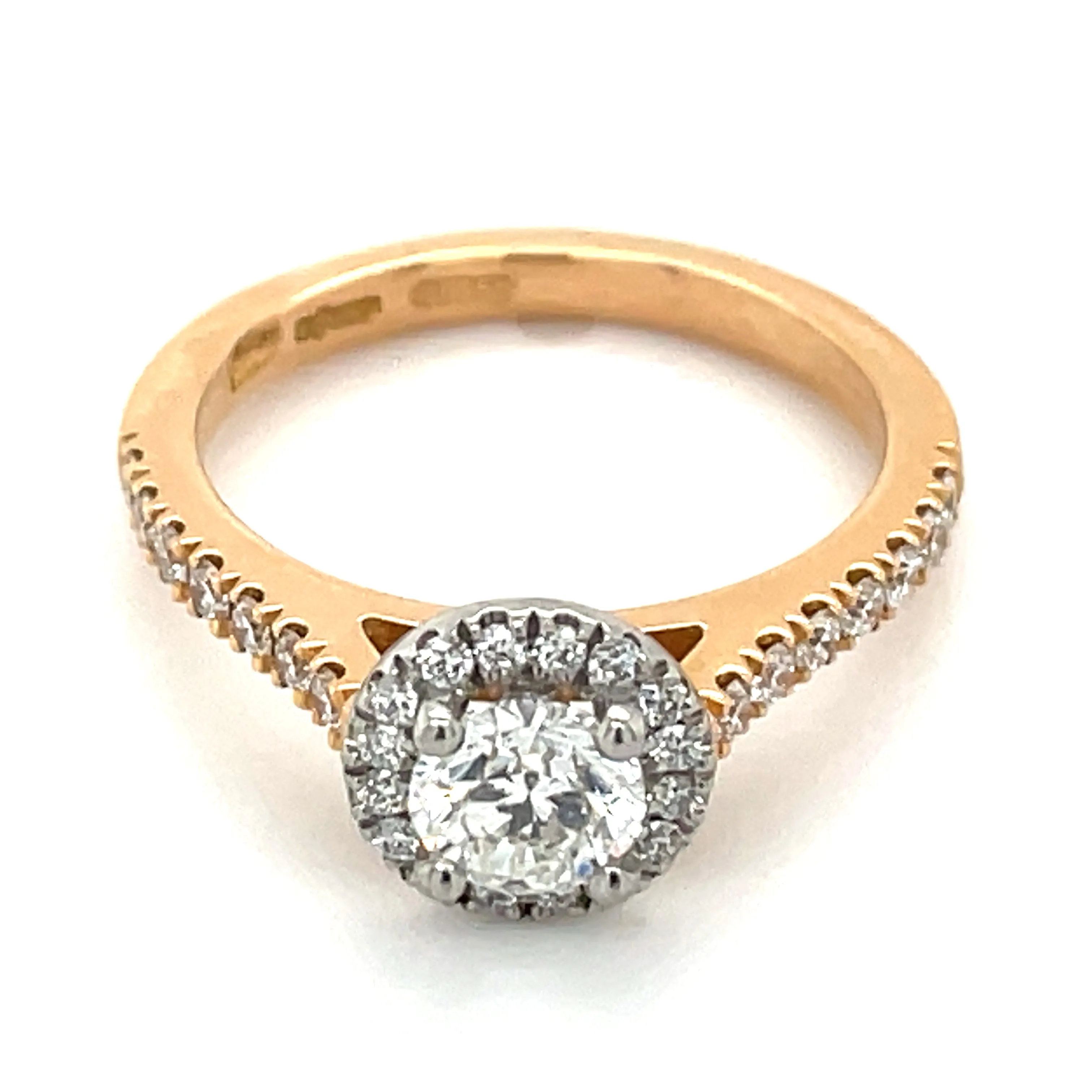 Jenny - 18ct Rose Gold Earth Grown Round Brilliant Cut Halo Diamond Engagement Ring