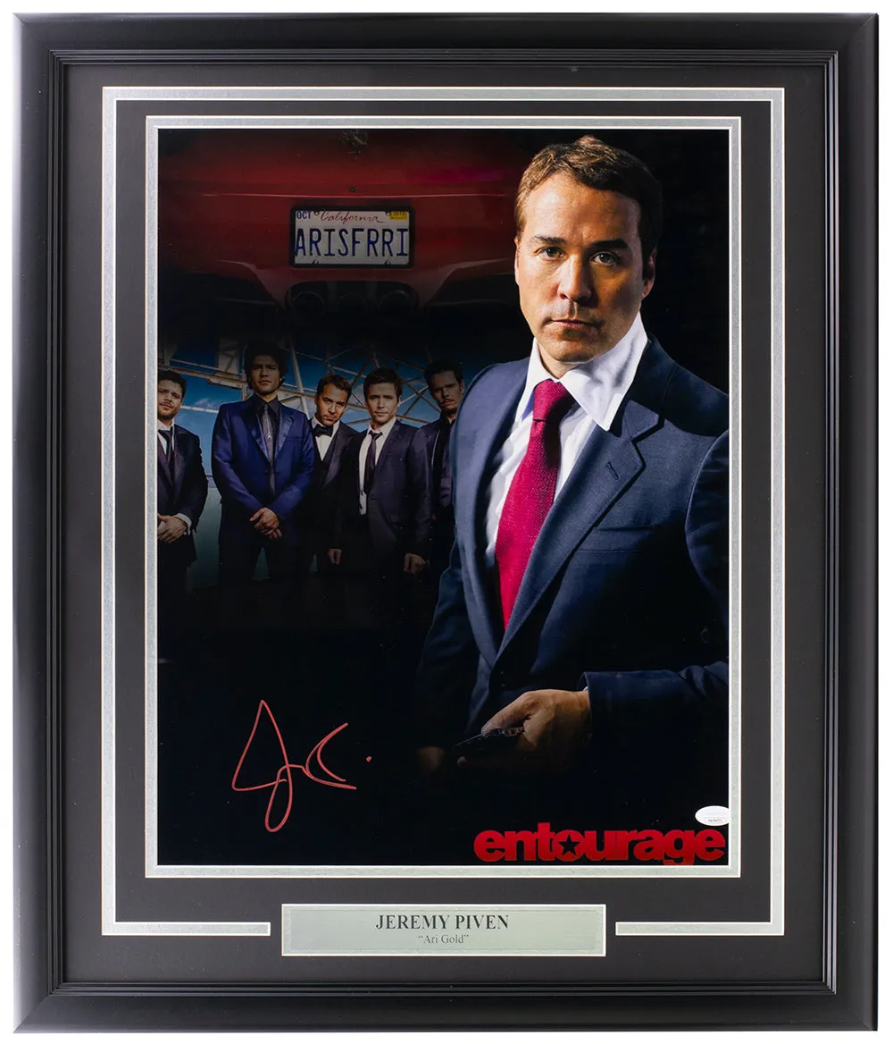 Jeremy Piven Signed Framed Entourage 16x20 Photo JSA ITP