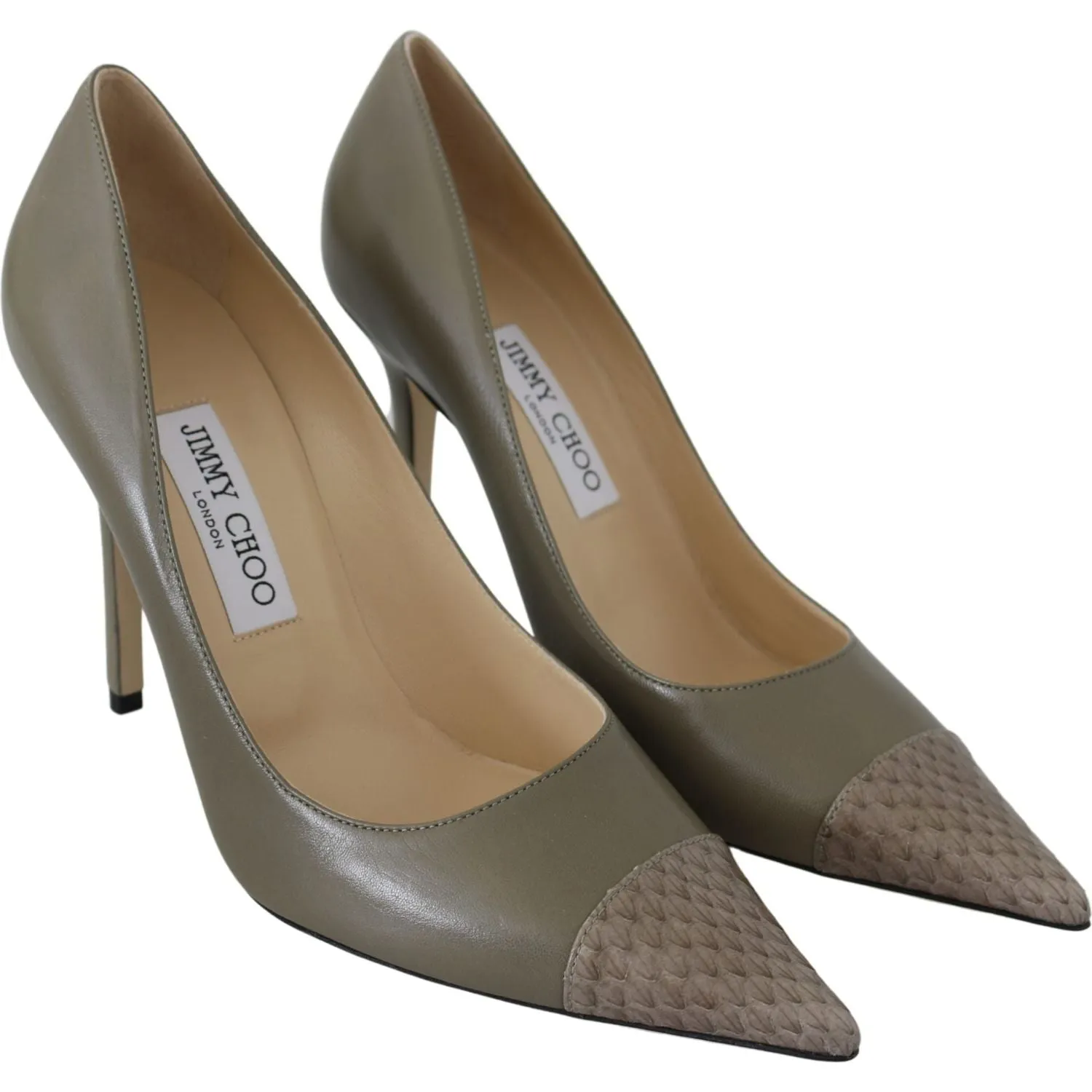 Jimmy Choo Elegant Pebble Green Pointed Toe Pumps