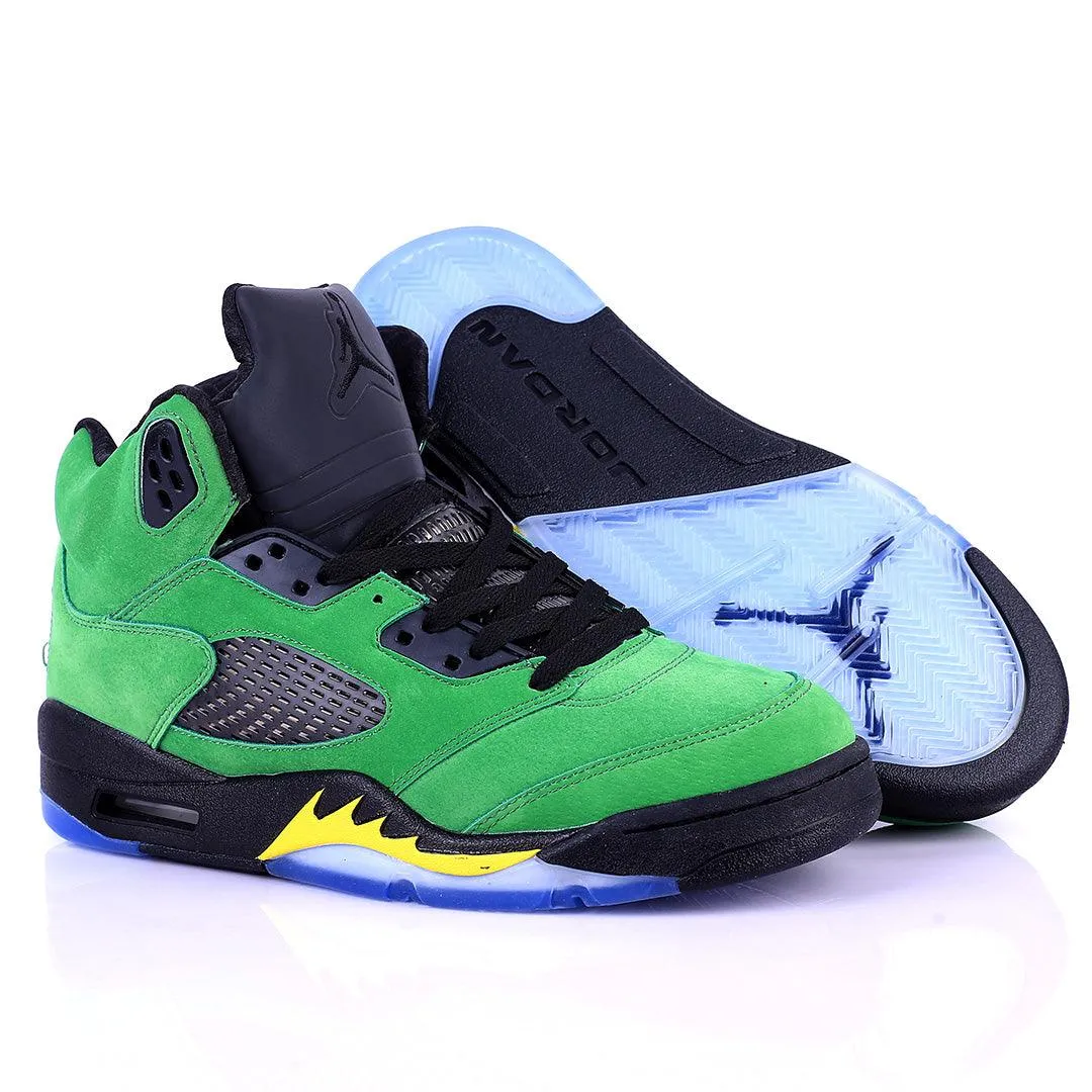 Jord Black With Green Classic Retro Basketball sneakers