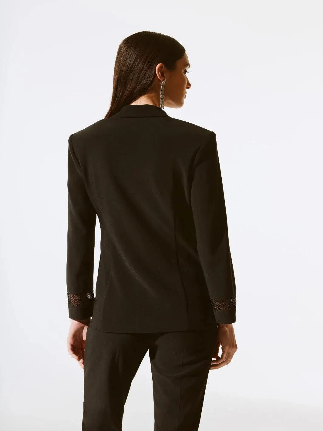 Joseph Ribkoff Blazer With Mesh Detail Black