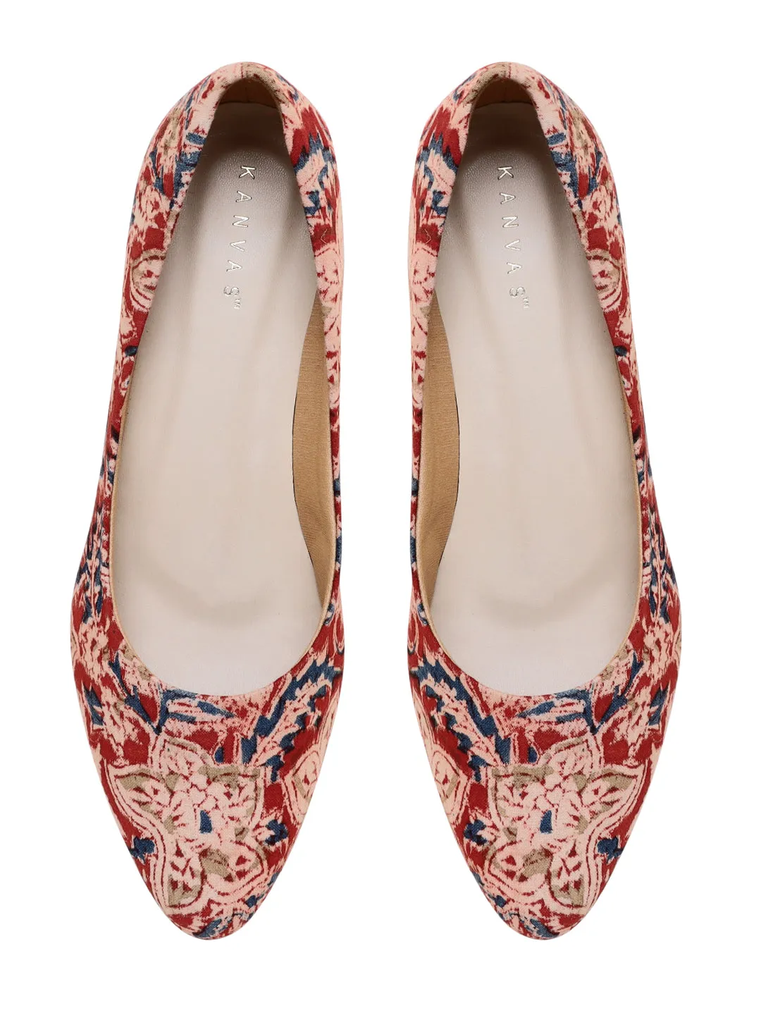 Kalamkari Block Print Kitten Heels