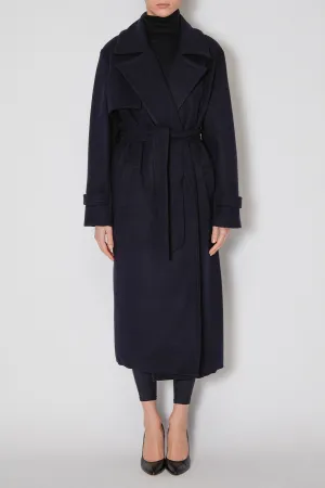 Kaos Trench Coat Navy