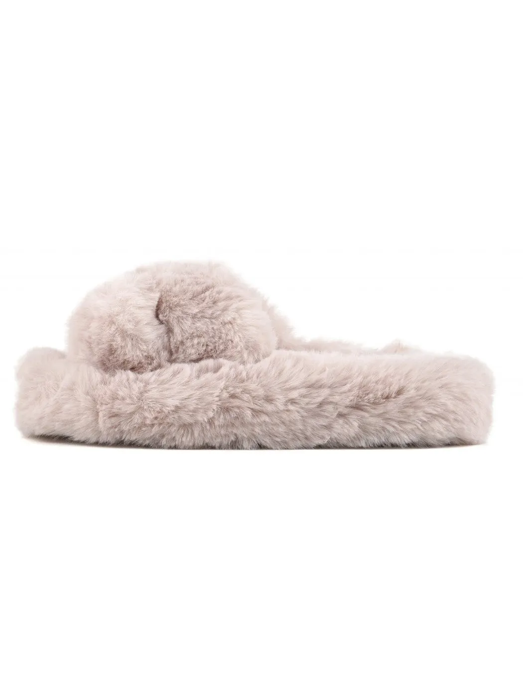 Kid's  SLIPPER FUR criss cross pink-DC