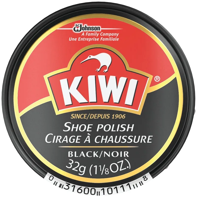 Kiwi 10111 Shoes Polish, Black, Paste, 1.125 oz Can :EA: QUANTITY: 1