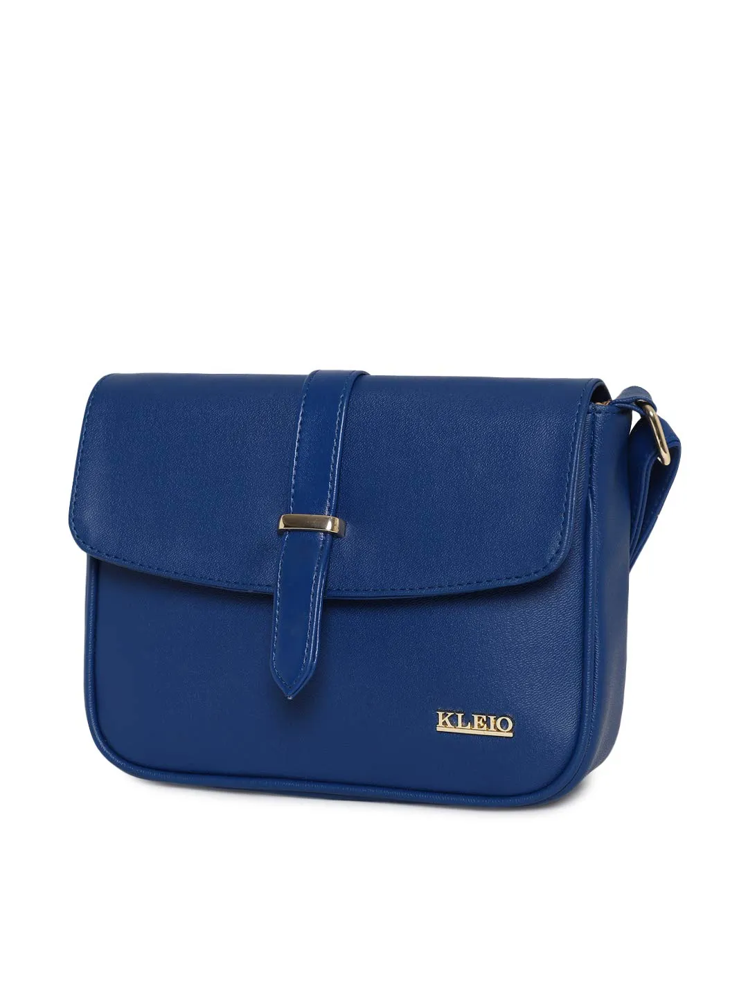 KLEIO Stylish PU Sling Bag for Women/Girls (Royal Blue) (HO8016KL-RB)