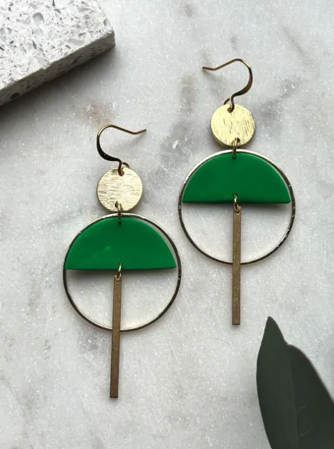 Kybalion Sinead O'Connor Earrings Black/Green