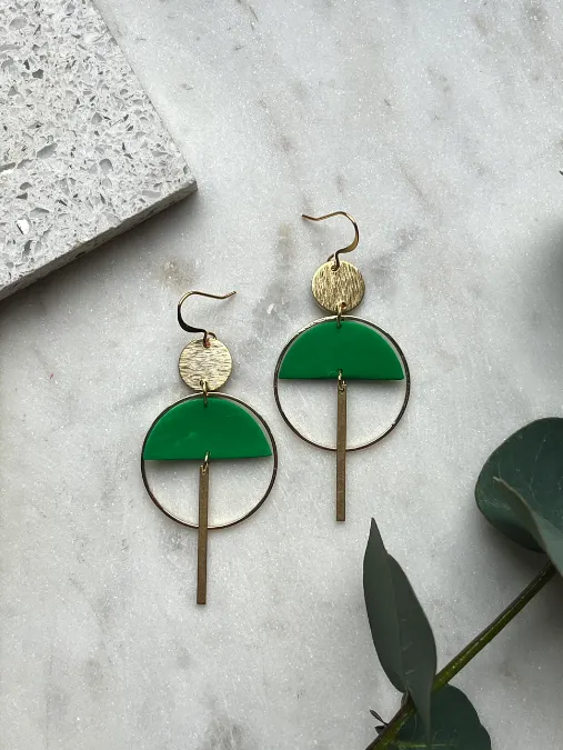 Kybalion Sinead O'Connor Earrings Black/Green