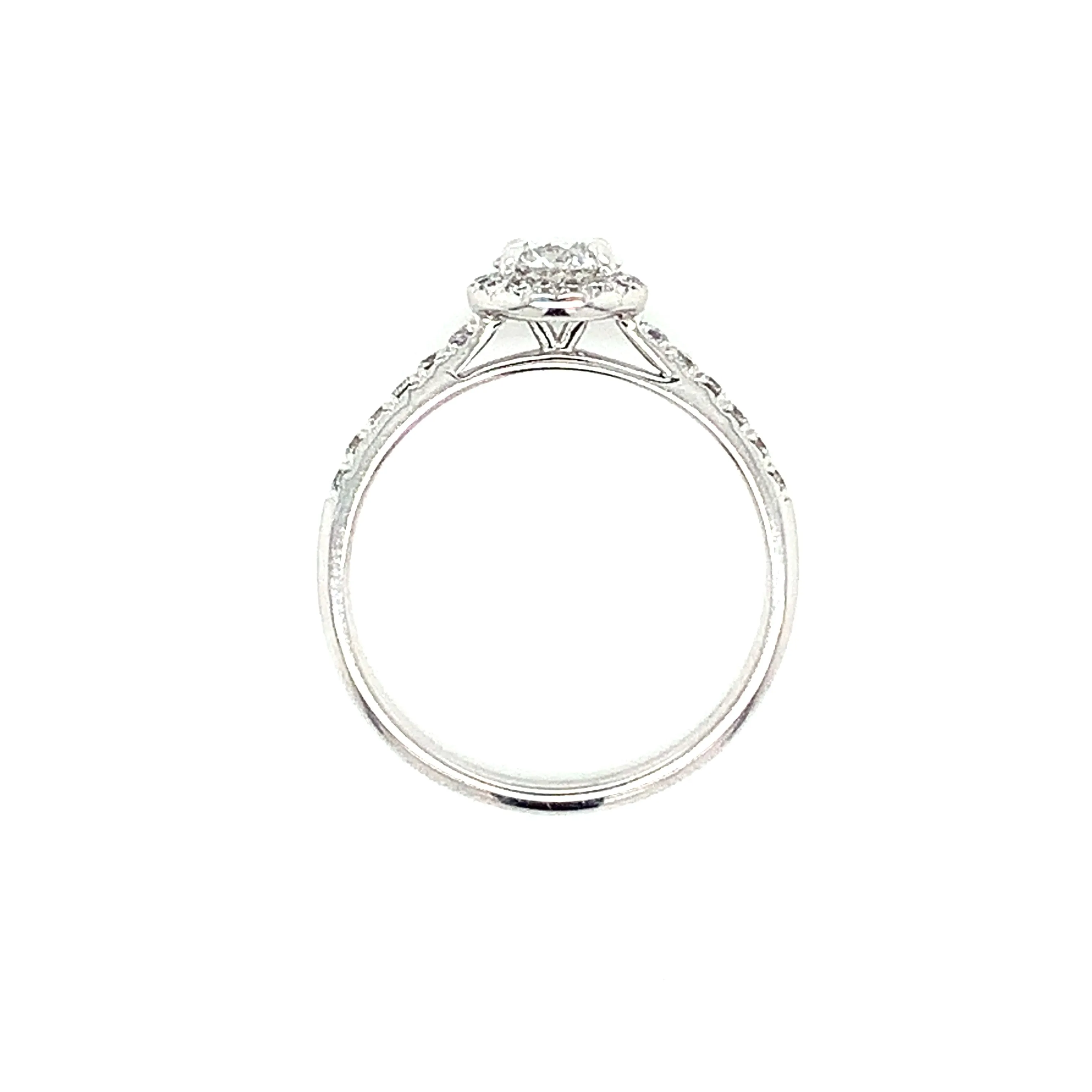 Kylie - 18ct White Gold .84ct Laboratory Grown Round Halo Diamond Engagement Ring