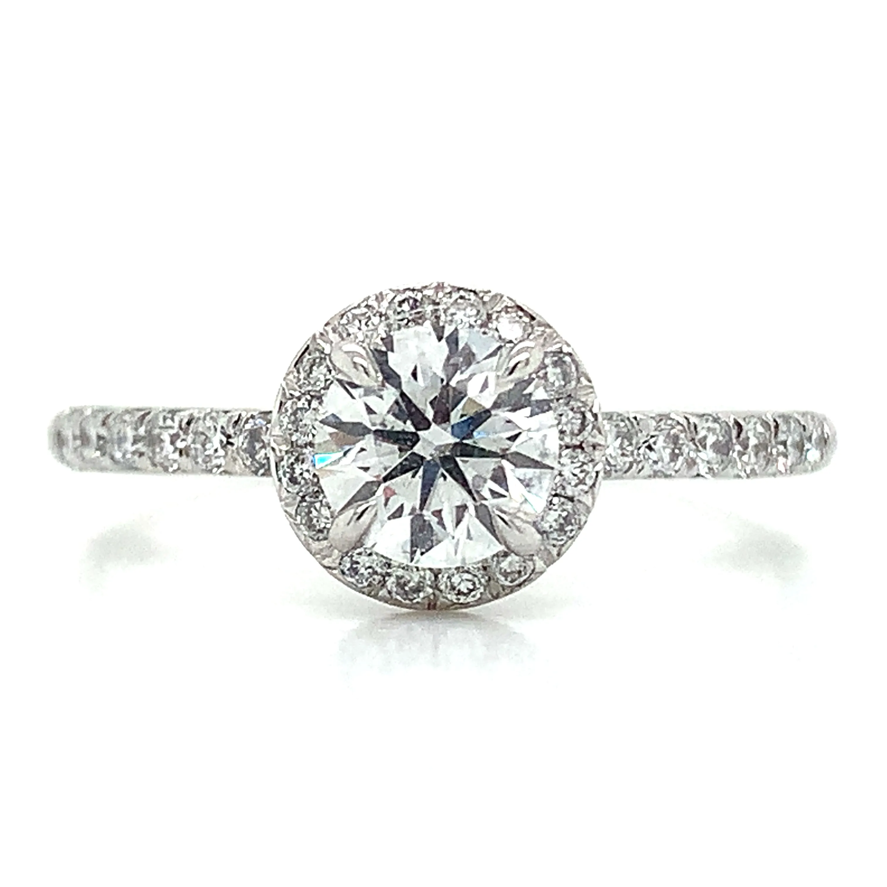 Kylie - 18ct White Gold .84ct Laboratory Grown Round Halo Diamond Engagement Ring