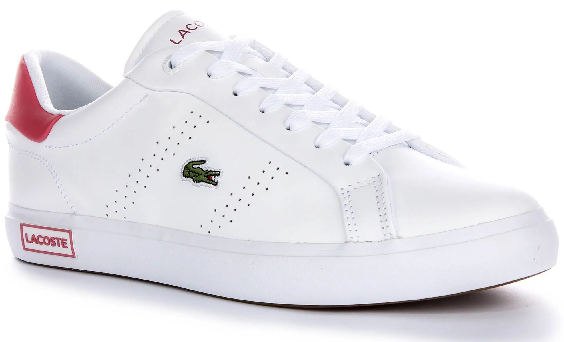 Lacoste Powercourt 2.0 In White Pink For Women